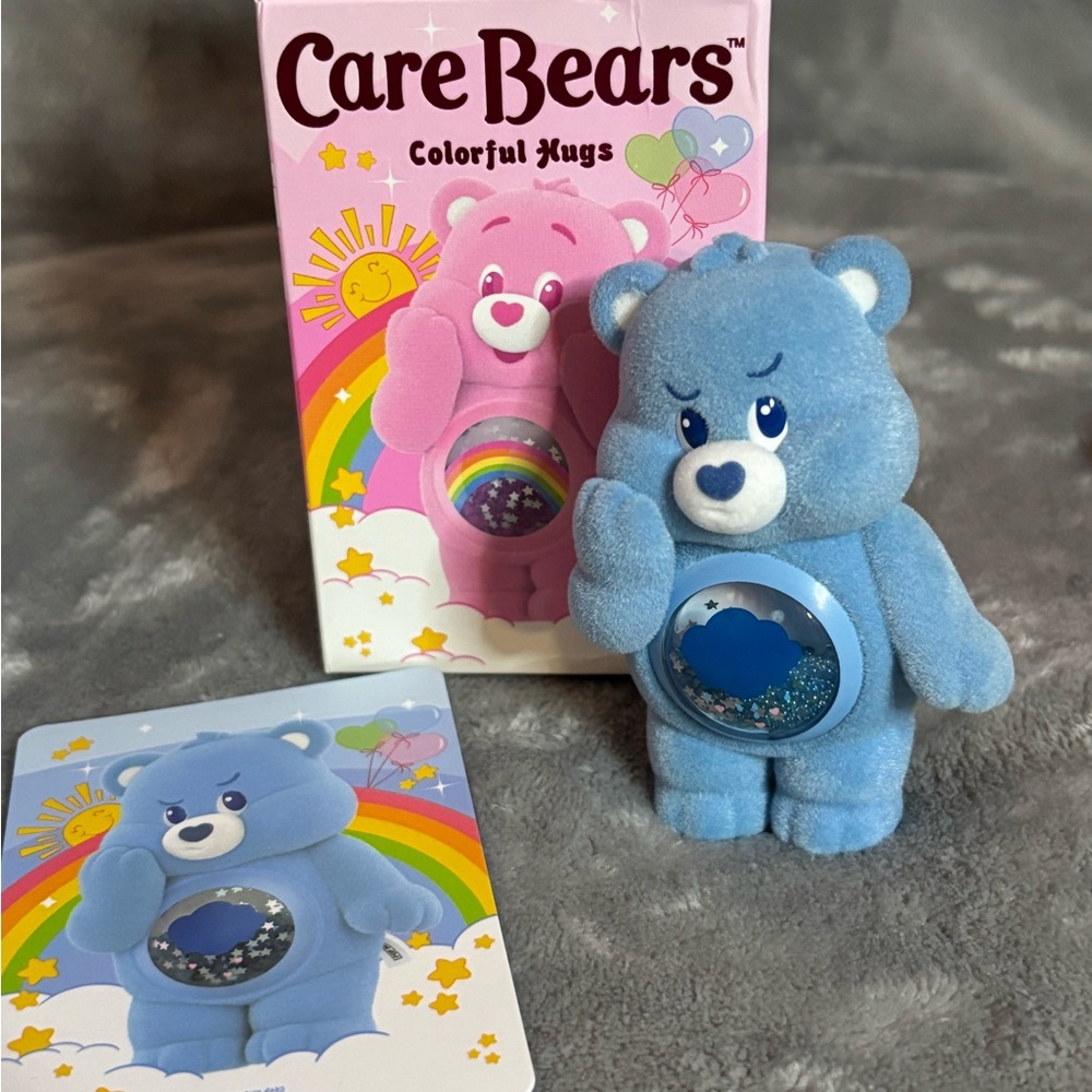 CONFIRMED Popmart Care Bears colorful hugs Blue Grumpy Bear